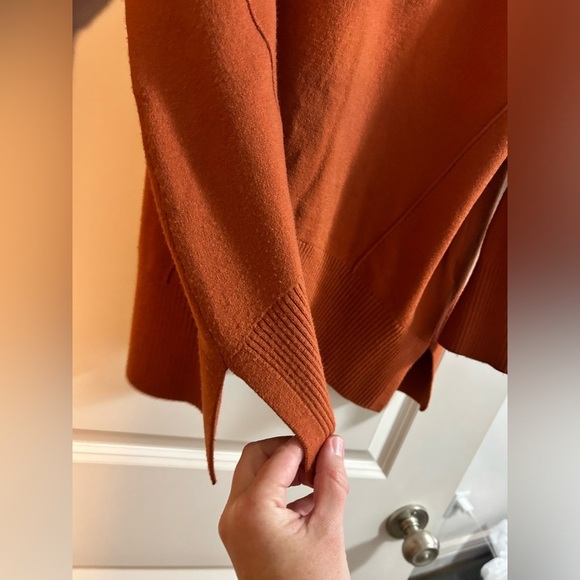 French connection orange tunic length sweater size large - Picture 2 of 6